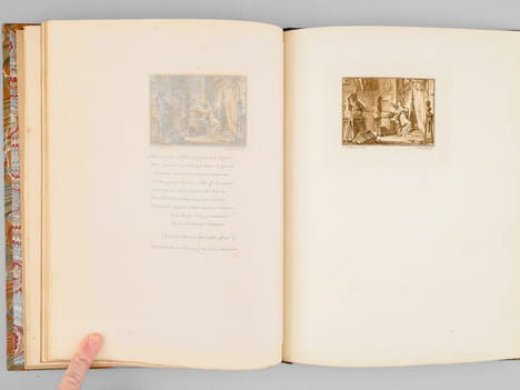 Pygmalion. Scène lyrique de J.-J. Rousseau. Illustrations de Moreau le Jeune. Suivi d'une idylle par Berquin. Vignettes de Marillier. ROUSSEAU, ...