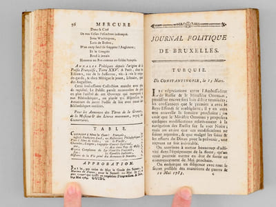 Mercure de France dédié au Roi [ Mois de Mai 1783 : numéros 18, 19, 20, 21, 22 ] contenant Le Journal Politique des principaux événemens de toutes les Cours ; les Pièces fugitives nouvelles en vers & en prose ; l'Annonce & l'Analyse des Ouvrages nouveaux ; les Inventions & Découvertes dans les Sciences & les Arts ; les Spectacles, les Causes célèbres ; les Académies de Paris & des Provinces ; la Notice des Édits, Arrêts ; les Avis particuliers, &c. &c. 