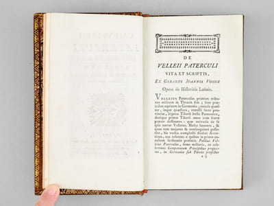 Caii Velleii Paterculi Historiae Romanae libri duo. [ Suivi de : ] L. Annaei Flori Epitome Rerum Romanarum Libri IV