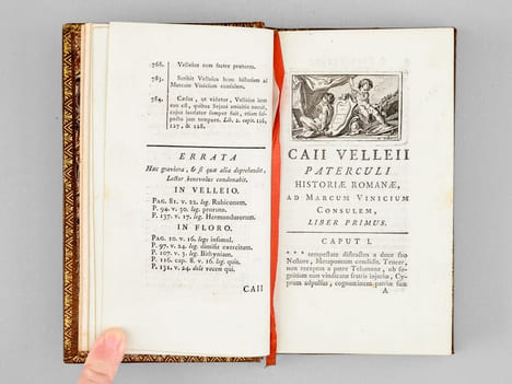 Caii Velleii Paterculi Historiae Romanae libri duo. [ Suivi de : ] L. Annaei Flori Epitome Rerum Romanarum Libri IV. VELLEIUS PATERCULUS, Caius ; ...
