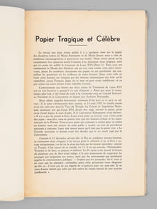 Papier tragique et célèbre [ Etude sur le papier du Testament de Louis XVI ] [ Livre dédicacé par l'auteur ]