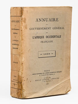 Annuaire du Gouvernement général de l'Afrique occidentale française. Année 1922. Collectif