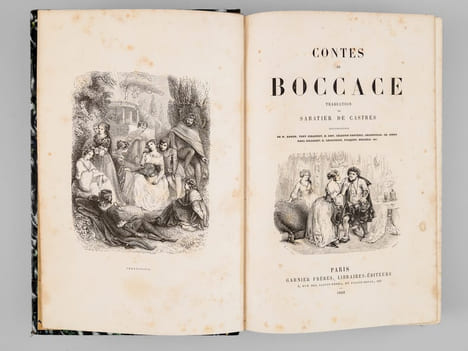 Contes de Boccace. BOCCACE, Jean ; (BARON, Henri ; JOHANNOT, Tony ; EMY, Hyacinthe ; NANTEUIL, Célestin ; GRANDVILLE, Jean-Jacques ; PINOT, Charles ; ...