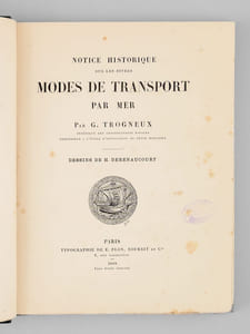 Notice historique sur les divers modes de transport par mer