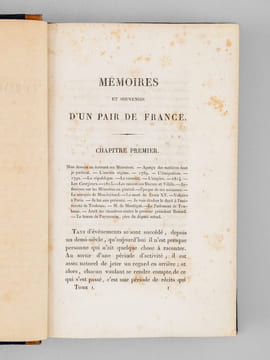 Mémoires et Souvenirs d'un Pair de France, ex-membre du Sénat Conservateur (4 Tomes - Complet) [ Edition originale ]. Un PAIR DE FRANCE ; [ FABRE DE ...