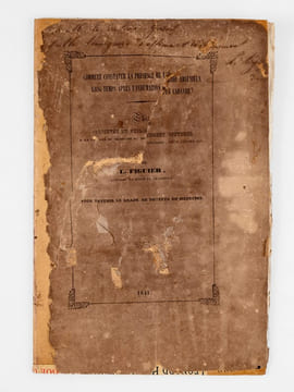 Comment constater la présence de l'acide arsénieux long-temps après l'inhumation d'un cadavre ? [ Edition originale - Livre dédicacé par l'auteur ] ...