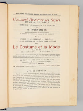 Comment discerner les styles du VIIIe au XIXe siècle. Histoire, philosophie, document. Études sur les formes et les variations propres a déterminer ...