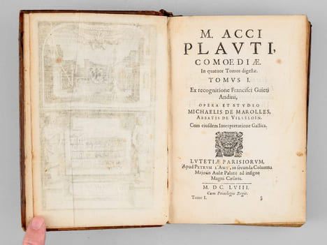 Comédies de Plaute, avec des Remarques en Latin & en François, au Roy (4 Tomes - Complet) M. Accii Plauti Comoediae In Quatuor Tomos digestae.. PLAUTE ...