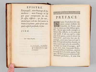 Comédies de Plaute, avec des Remarques en Latin & en François, au Roy (4 Tomes - Complet) M. Accii Plauti Comoediae In Quatuor Tomos digestae.