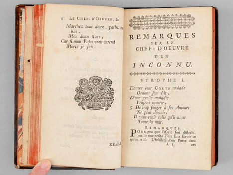 Le Chef-d'oeuvre d'un Inconnu. Poëme heureusement découvert & mis au jour, avec des Remarques savantes & recherchées, par M. le Docteur Chrisostome ...