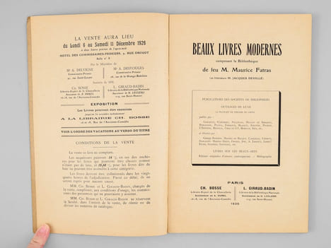 Beaux livres modernes composant la bibliothèque de feu M. Maurice Fatras (en littérature M. Jacques Deville) Publications des sociétés de bibliophiles ...