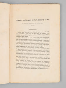 Légendes historiques du Pays de Nioro (Sahel)