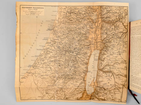Palestine et Syrie avec les routes principales à travers la Mésopotamie et la Babylonie. Manuel du voyageur. BAEDEKER, Karl