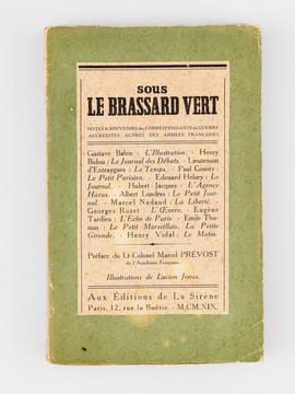 Sous le brassard vert. Notes & souvenirs de correspondants de guerre accrédités auprès des armées françaises [ Contient : ] Gustave Babin : ...