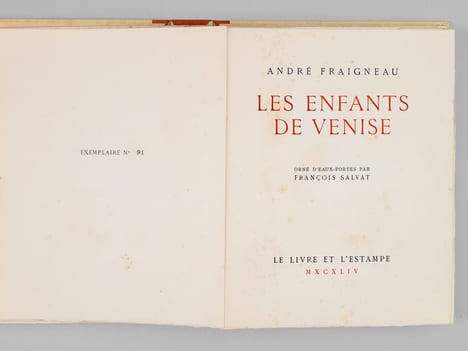 Les Enfants de Venise.. FRAIGNEAU, André ; SALVAT, François