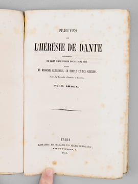 L'hérésie de Dante démontrée par Francesca de Rimini devenue un moyen de propagande vaudoise et Coup d'oeil sur les romans du St-Graal [ Notamment sur ...