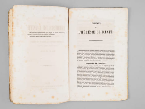 L'hérésie de Dante démontrée par Francesca de Rimini devenue un moyen de propagande vaudoise et Coup d'oeil sur les romans du St-Graal [ Notamment sur ...