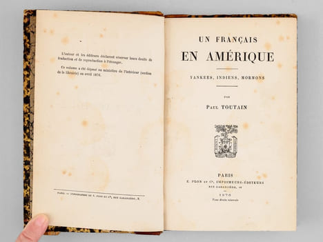 Un Français en Amérique. Yankees, Indiens, Mormons [ Edition originale ]. TOUTAIN, Paul