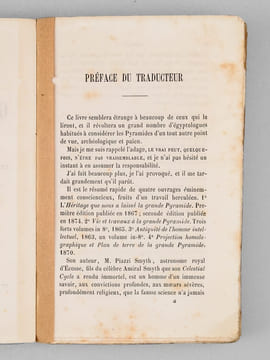 La Grande Pyramide. Pharaonique de nom, humanitaire de fait, ses merveilles, ses mystères et ses enseignements.. PIAZZI SMYTH, Charles ; (MOIGNO, Abbé ...