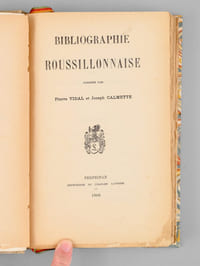 Bibliographie roussillonnaise [ Edition originale ]