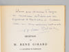 R&eacute;ception de M. Ren&eacute; Girard &agrave; l'Acad&eacute;mie Nationale des Sciences, Belles-Lettres et Arts de Bordeaux 1er F&eacute;vrier 1955 [ Livre d&eacute;dicac&eacute; par Ren&eacute; Girard ...