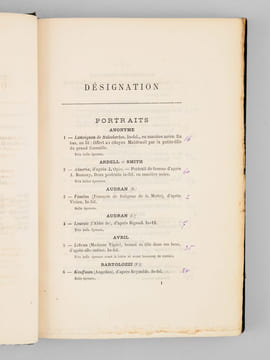 Catalogue d'estampes anciennes et modernes. Vignettes du XVIIIe et du XIXe siècle. Oeuvres de J.-M. Moreau le Jeune et de Gavarni composant la ...