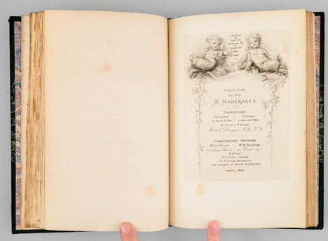 Catalogue d'estampes anciennes et modernes. Vignettes du XVIIIe et du XIXe siècle. Oeuvres de J.-M. Moreau le Jeune et de Gavarni composant la ...