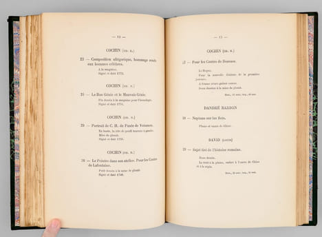 Catalogue d'estampes anciennes et modernes. Vignettes du XVIIIe et du XIXe siècle. Oeuvres de J.-M. Moreau le Jeune et de Gavarni composant la ...
