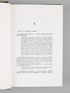 Essai de Bibliographie Pyrénéiste (2 Tomes - Complet) [ Edition originale ] Suivi des Index des noms de personnes et des noms de lieux cités dans ...