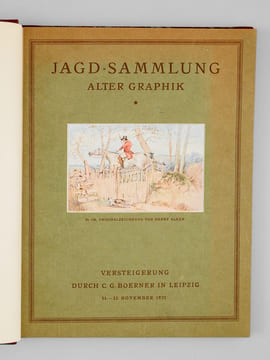 Versteigerungskatalog Nr. CXXXVII. Jagd. Bezüglich: I. Originalhandzeichnungen des 16.–19. Jahrhunderts. II. Persische Miniaturen des 16.–18. ...