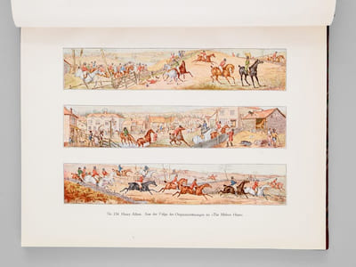 Versteigerungskatalog Nr. CXXXVII. Jagd. Bezüglich: I. Originalhandzeichnungen des 16.–19. Jahrhunderts. II. Persische Miniaturen des 16.–18. Jahrhunderts. III. Englische Original-Aquarelle und meist farbige englische Kupferstiche des 18. und 19 Jahrhunderts. IV. Deutsche, holländische und französische Kupferstiche des 16.–18. Jahrhunderts. A Large Collection of English Coloured Sporting Prints by and after H. Alken, Wolstenholme, Morland, Pollard, Rowlandson etc. Original Drawings and Watercolours by H. & S. Alken, S. Howitt, R. Hills etc. Mezzotints Printed in Colours by and after Morland, I. R. Smith, I. & W. Ward etc. Persian Miniatures. Old Master Drawings and Engravings. All relating to Hunting and Shooting. Versteigerung Freitag und Sonnabend, den 11. und 12. November 1921, vormittags 10 Uhr und nachmittags 3 Uhr