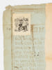 [ Placard mortuaire rennais imprim&eacute; avec vignette macabre grav&eacute;e sur bois avec cr&acirc;ne et tibias entrecrois&eacute; et devise "Hodie mihi, cras tibi" : ] MM. ...