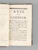 M&eacute;moires sur la vie de Jean Racine : Discours prononc&eacute; &agrave; l'Acad&eacute;mie fran&ccedil;aise &agrave; la r&eacute;ception de M. l'abb&eacute; Colbert, le 30 octobre 1678. Plan du 1er ...