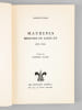 Maurepas ministre de Louis XV (1715-1749). FILION, Maurice ; (MAURO, Fr&eacute;d&eacute;ric)