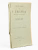 Une vie in&eacute;dite de S. Emilion d'apr&egrave;s le ms. Y1 de l'Archev&ecirc;ch&eacute; de Bordeaux [ Saint Emilion ]. ALLAIN, Chanoine E. [ ALLAIN, Ernest (1847-1902) ]