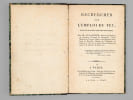 Recherches sur l'Emploi du Feu, dans les Maladies r&eacute;put&eacute;es incurables [ Edition originale ].. AULAGNIER, M. ; [ AULAGNIER, Alexis-Fran&ccedil;ois ]