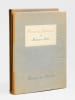 Po&egrave;mes du Dimanche [ Edition originale ]. LILAR, Fran&ccedil;oise ; [ MALLET-JORIS, Fran&ccedil;oise ] 
