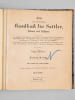 Atlas zum vollst&auml;ndigen Handbuch f&uuml;r Sattler, Riemer und T&auml;schner [ Edition originale ] Enthaltend eine ausf&uuml;hrliche Beschreibung aller in diesen ...
