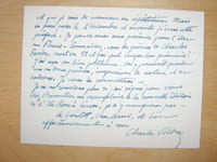 Lettre autographe signée datée du 19 novembre 1954 [ adressée à l'écrivain et érudit bordelais Armand Got ] : "Je n'ai pas encore pu m'y mettre, car je sors des répétitions de "La Brouille", au Français-Luxembourg et cela m'a pris tout octobre. Et voilà maintenant qu'on va jouer une adaptation que j'ai faite de Milot (à la Gaîté Montparnasse), et que je suis de nouveau en répétitions."