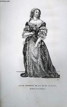 GRAVURE 19eme NOIR ET BLANC - LOUISE FRANCOISE DE LA BAUME LE BLANC. LACROIX PAUL