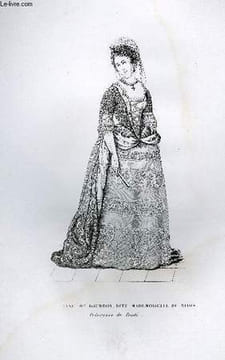 GRAVURE 19eme NOIR ET BLANC - MARIE-ANNE DE BOURBON. LACROIX PAUL