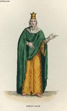 GRAVURE 19eme COULEURS - FREDEGONDE. LACROIX PAUL