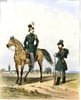 GRAVURE 19eme COULEURS - GALERIE MILITAIRE - N&deg;3 - ARMEE BELGE - N&deg;2 - CORPS DE PARTISANS. J. RIGO ET CIE
