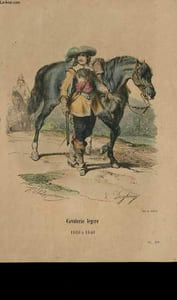 GRAVURES 19eme COULEURS - CAVALERIE LEGERE DE 1610 A 1640