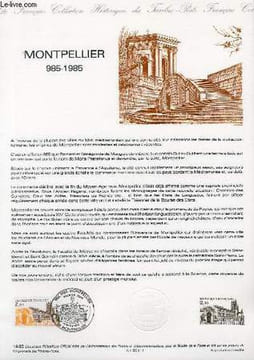DOCUMENT PHILATELIQUE OFFICIEL N°14-85 - MONTPELLIER 985-1985 (N°2350 YVERT ET TELLIER). ALBUISSON