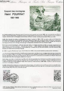 DOCUMENT PHILATELIQUE OFFICIEL N°19-87 - GASPARD DES MONTAGNES - HENRI POURRAT 1887-1959 (N°2475 YVERT ET TELLIER)