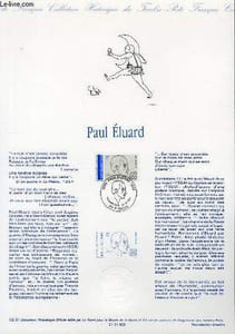 DOCUMENT PHILATELIQUE OFFICIEL N°02-91 - PAUL ELUARD (N°2681 YVERT ET TELLIER)