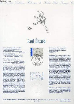 DOCUMENT PHILATELIQUE OFFICIEL N°02-91 - PAUL ELUARD (N°2681 YVERT ET TELLIER). ALBUISSON