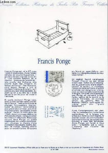 DOCUMENT PHILATELIQUE OFFICIEL N°05-91 - FRANCIS PONGE (N°2684 YVERT ET TELLIER)