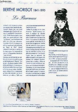 DOCUMENT PHILATELIQUE OFFICIEL - BERTHE MORISOT 1841-1895 - LE BERCEAU (N°2972 YVERT ET TELLIER). MORISOT B.